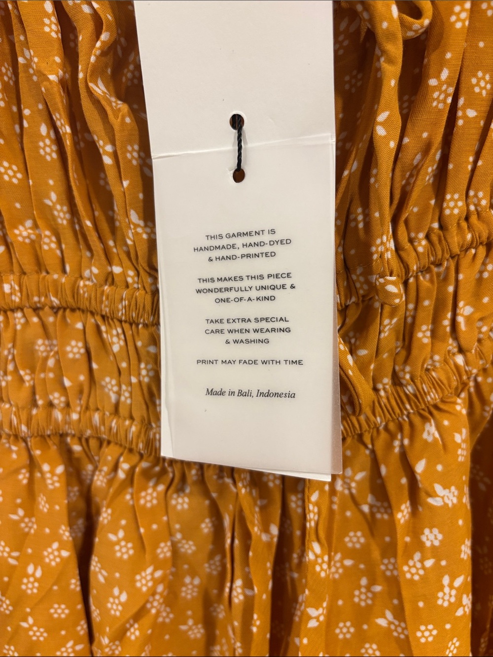 Faithfull the Brand Mustard Floral Mini Dress nwt size m or USA 6 or aus 10 - Picture 4 of 6